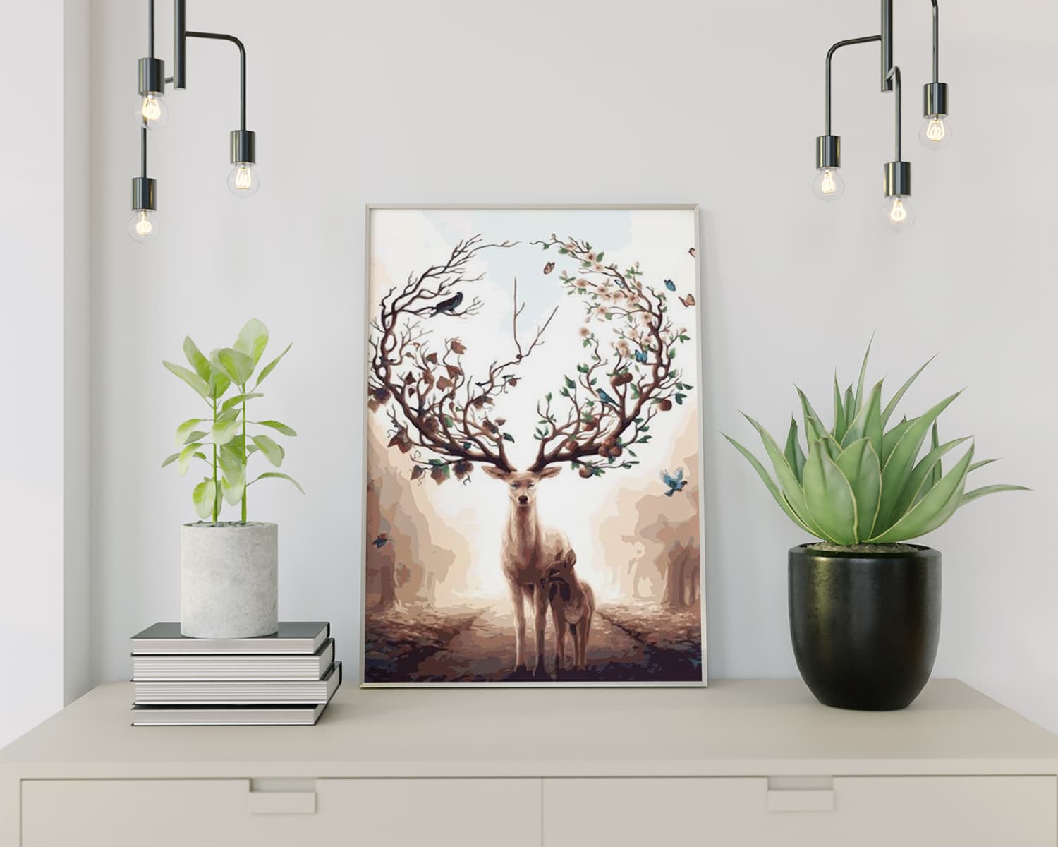 Diamond Painting Hirsch mit großem Geweih