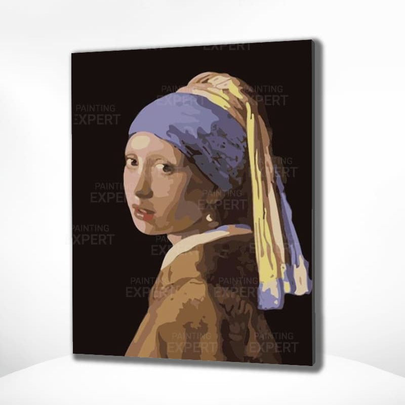 Diamond Painting Mädchen mit der Perlenohrring
