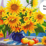 Diamond Painting Rose mit Schmetterlingen