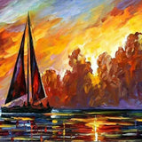 Diamond Painting Segelboot