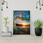 Diamond Painting Wellen mit Sonne