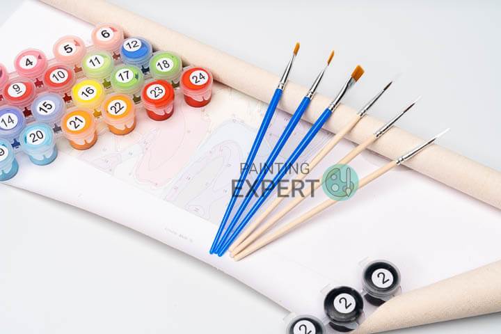 Malen nach Zahlen Bunte Hirsche