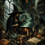Malen nach Zahlen Das geheime Hexenlabor – Halloween-Motiv