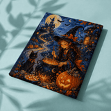 Fertige Leinwand Der Charme der jungen Hexe auf Stoff