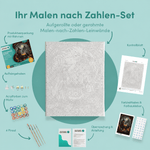Inhalt des Malen-nach-Zahlen-Sets Der funkelnde Hexenkessel