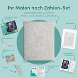 Inhalt des Malen-nach-Zahlen-Sets Der kopflose Reiter im Nebel