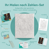 Inhalt des Malen-nach-Zahlen-Sets Der verlorene Astronaut