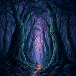 Malen nach Zahlen Der Wald schaut zurück – Halloween-Motiv