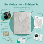 Inhalt des Malen-nach-Zahlen-Sets Graf der roten Nacht