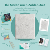 Inhalt des Malen-nach-Zahlen-Sets Kleine Monster im Bonbonglas