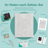 Inhalt des Malen-nach-Zahlen-Sets Nacht der klassischen Monster