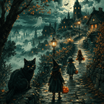 Malen nach Zahlen Süße Beute in der Geisternacht – Halloween-Motiv
