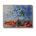 Malen nach Zahlen Blumen mit Erdbeere