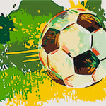 Malen nach Zahlen Fußball Grün Gelb