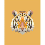 Malen nach Zahlen Lion Polygon Orange