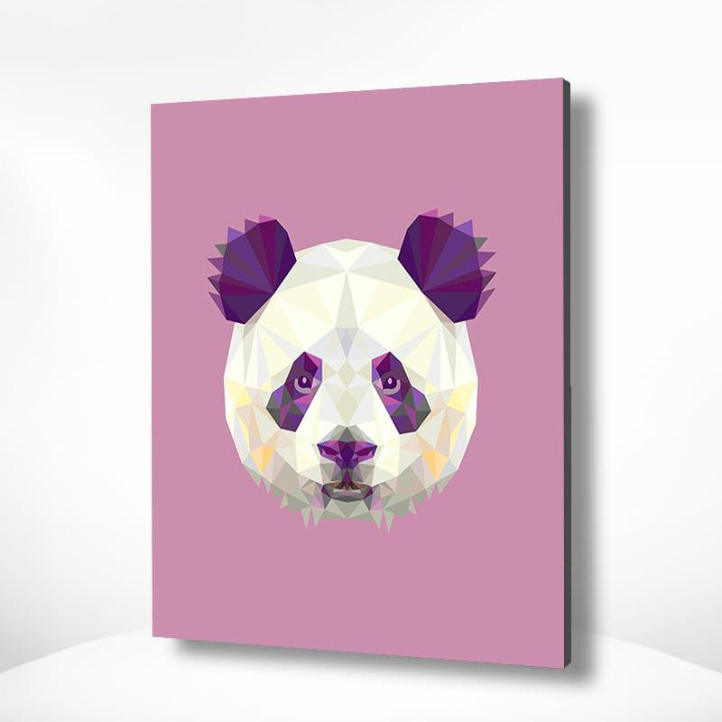 Malen nach Zahlen Panda Polygon