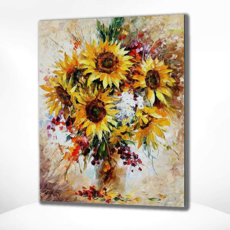 Malen nach Zahlen Schöne Sonnenblumen