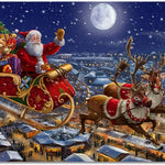 Malen nach Zahlen Weihnachtsmann und Rentier